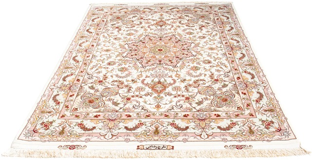 morgenland Orientteppich »Perser - Täbriz - Royal - 212 x 150 cm - beige«, günstig online kaufen