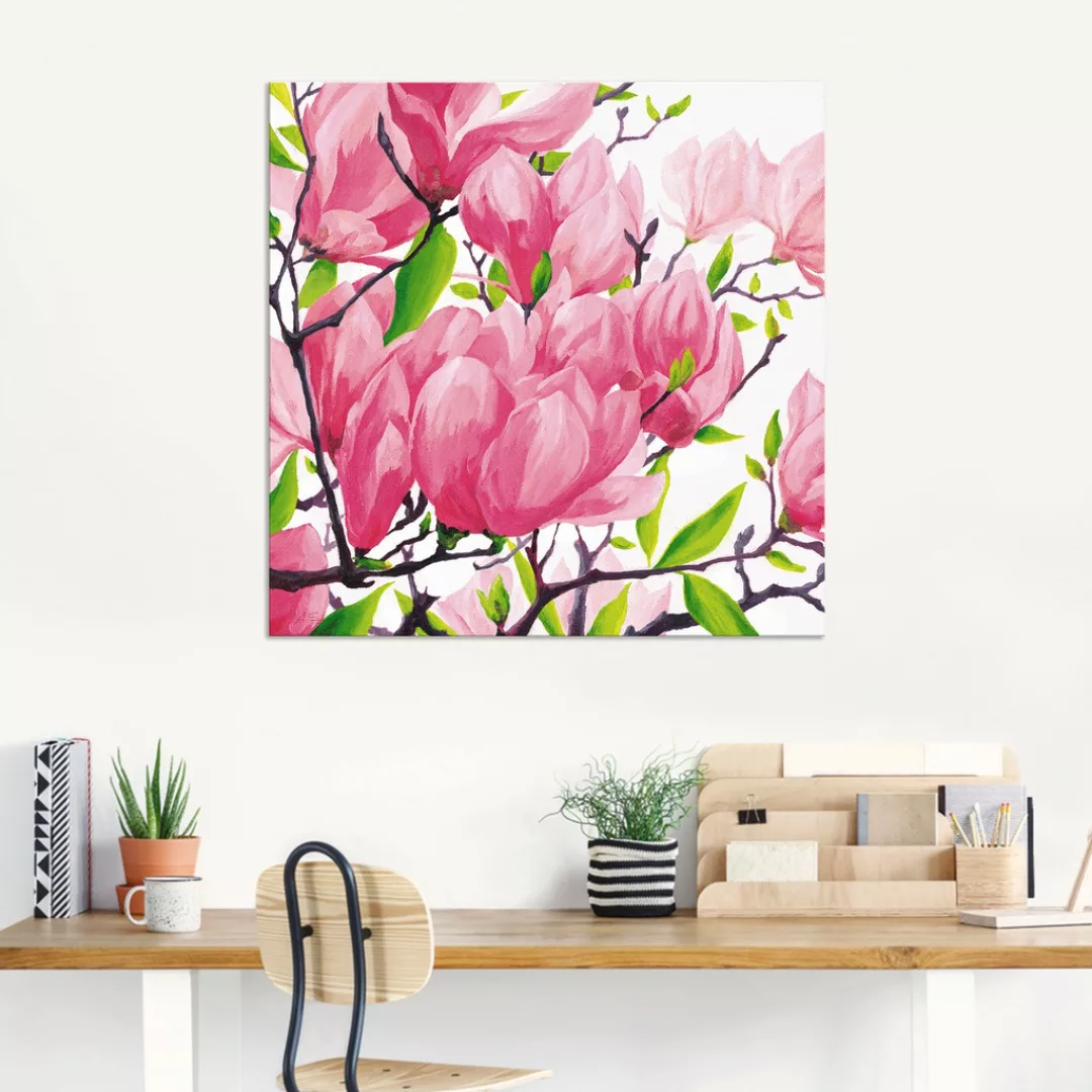 Artland Wandbild »Pinke Magnolien«, Blumen, (1 St.), als Alubild, Outdoorbi günstig online kaufen