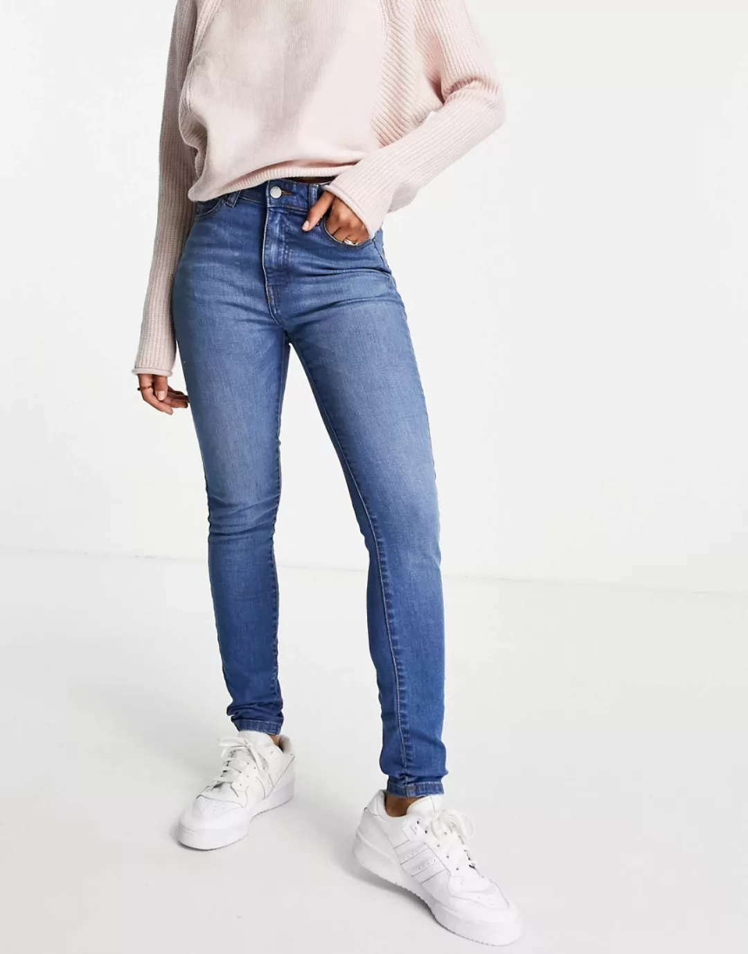 Dr Denim – Erin – Jeans mit engem Schnitt in Blau günstig online kaufen