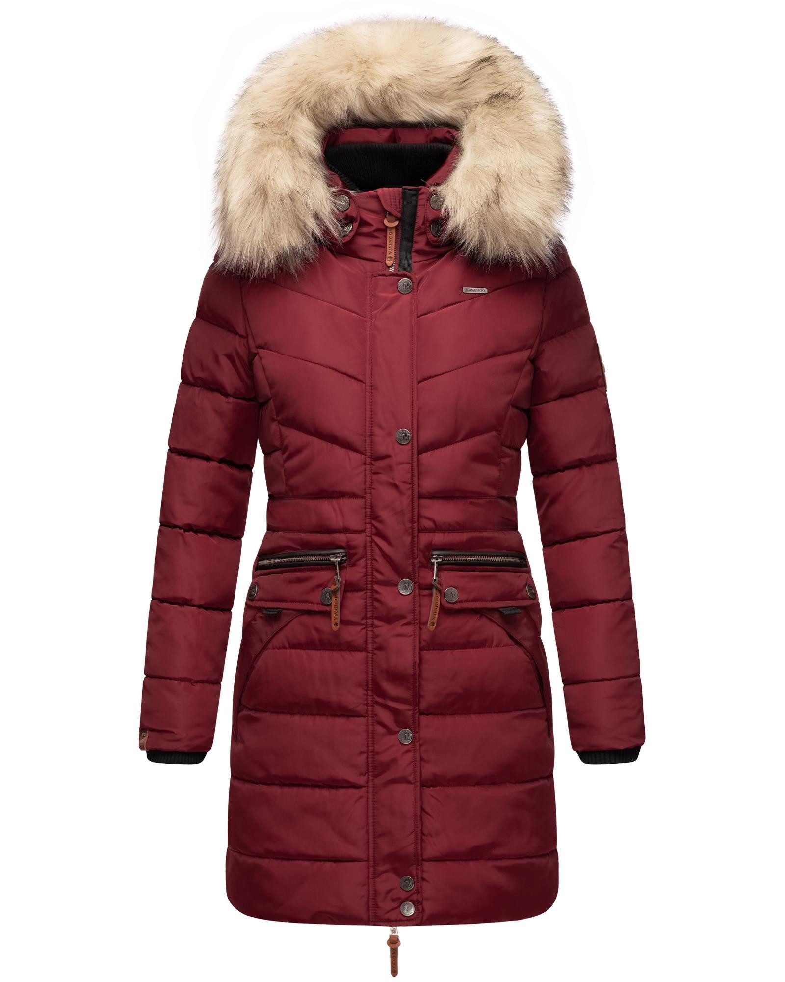 Navahoo Steppmantel "Paula", stylischer Winter Parka m. edlem Fellimitat günstig online kaufen