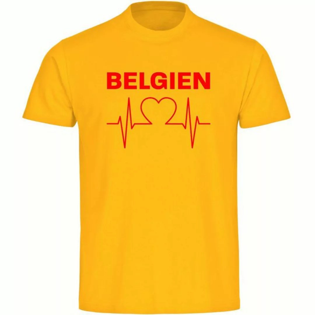 multifanshop T-Shirt Herren Belgien - Herzschlag - Männer günstig online kaufen