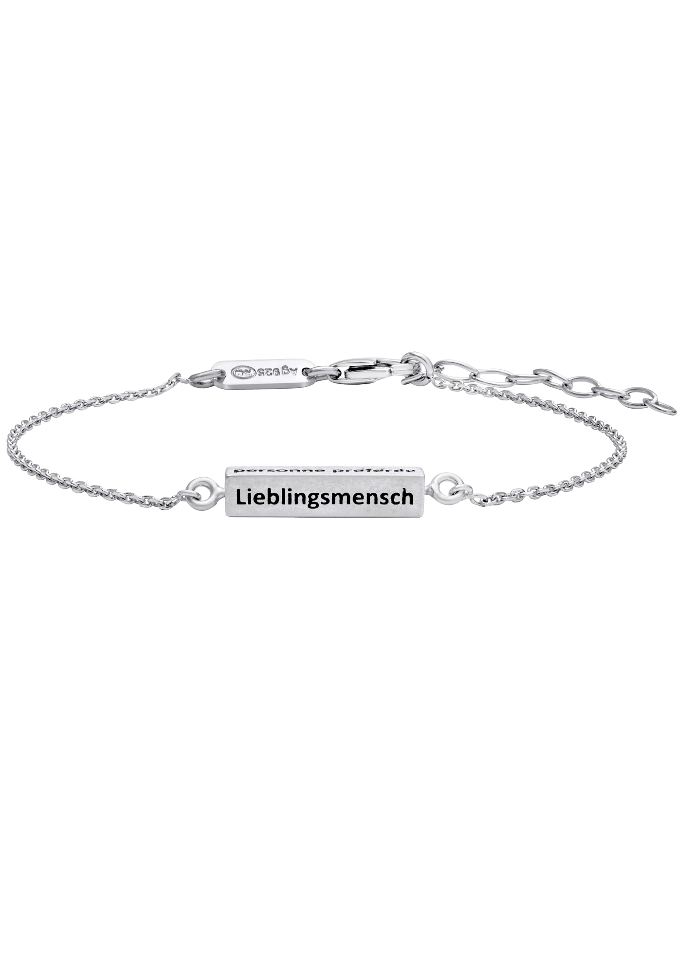 Julie Julsen Armband "CUBE, SILBER "LIEBLINGSMENSCH", JJBR0447.1.10" günstig online kaufen