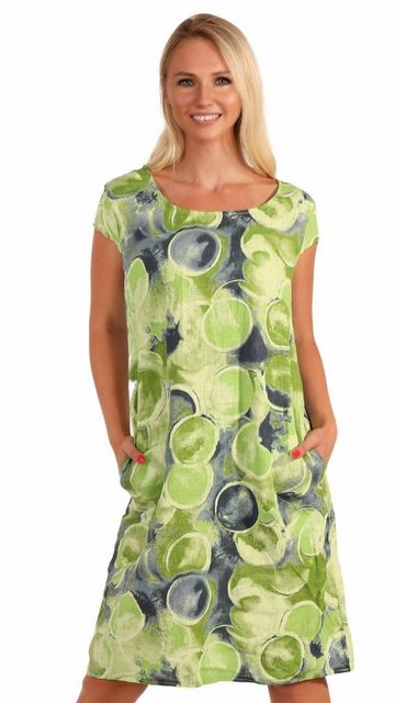 Charis Moda A-Linien-Kleid Leinenkleid Sommerkleid Belli Rotondi Kurzarm günstig online kaufen