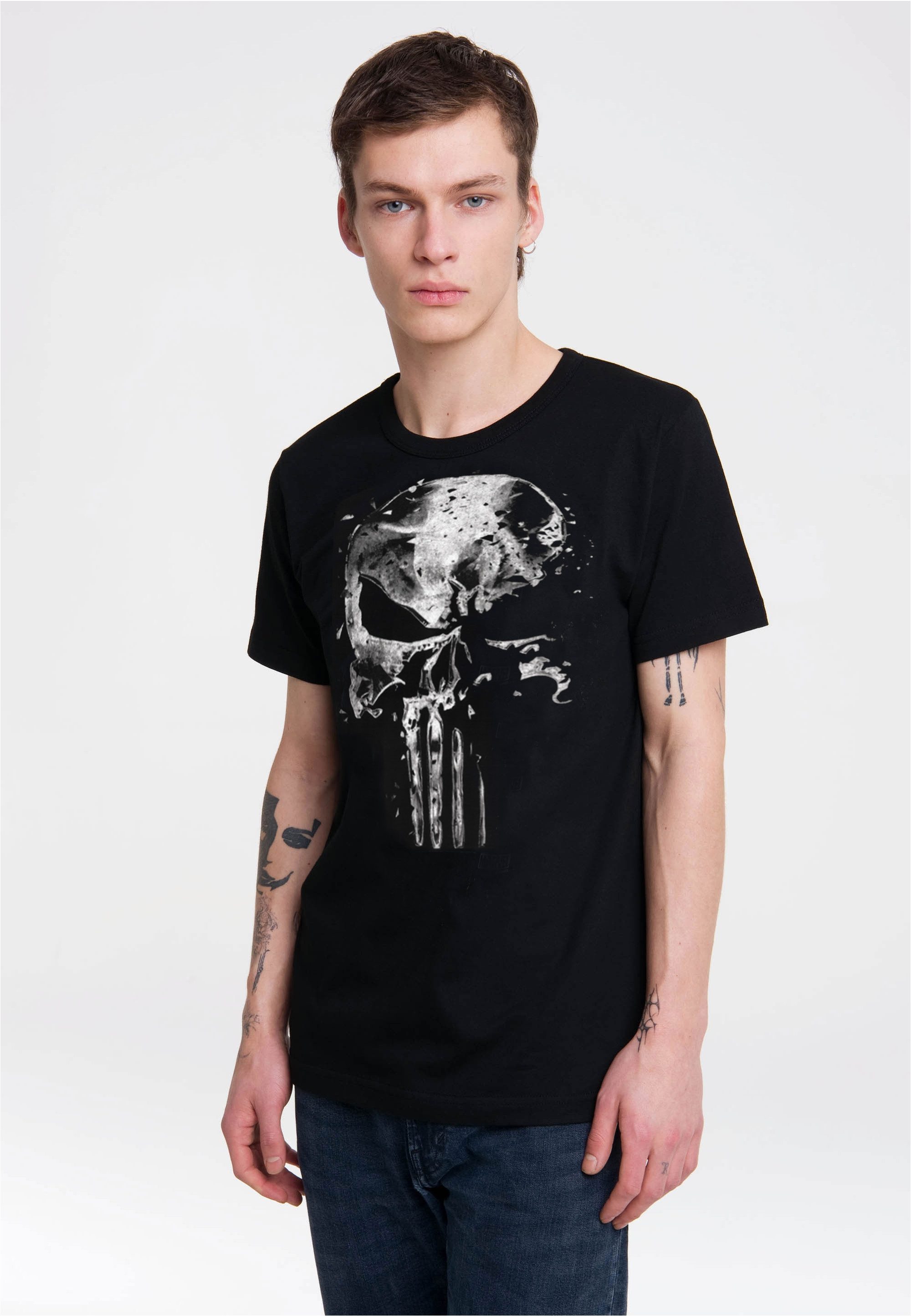 LOGOSHIRT T-Shirt "Marvel - Punisher Mercury Skull", mit coolem Print günstig online kaufen