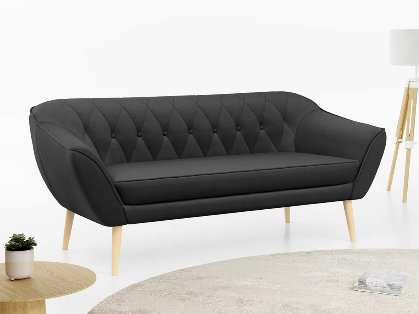 MKS MÖBEL Sofa PIRS-3 Sitzer, Skandinavischer Stil, Gesteppte Polsterung, H günstig online kaufen