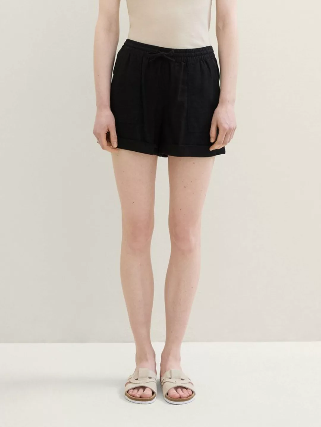 TOM TAILOR Denim Shorts Shorts mit Leinen günstig online kaufen