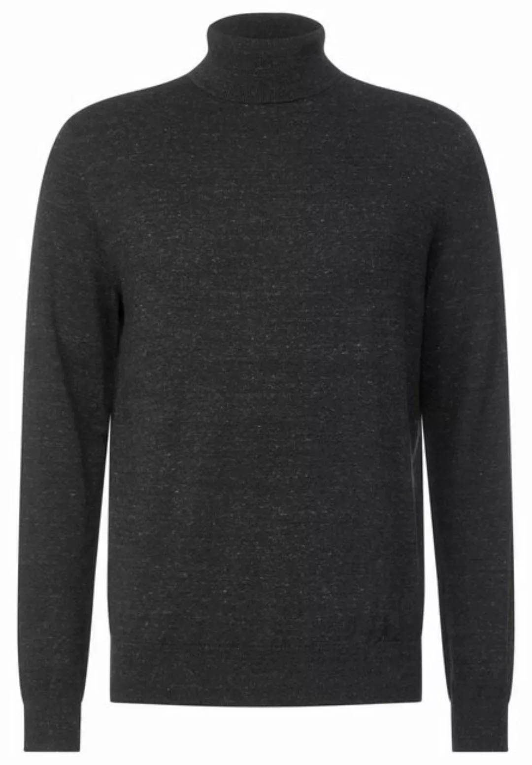 STREET ONE MEN Rollkragenpullover in melierter Optik günstig online kaufen