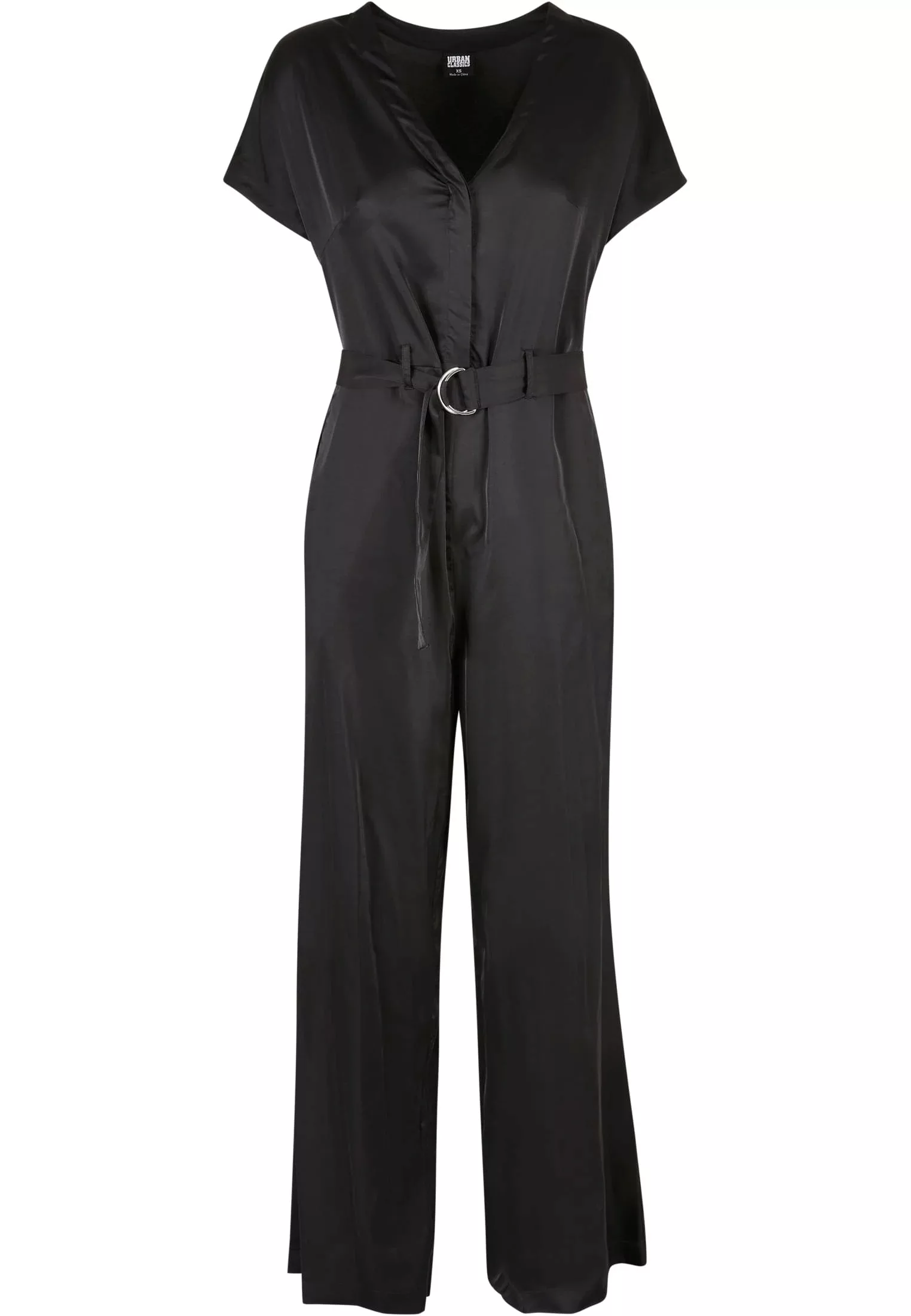 URBAN CLASSICS Jumpsuit "Urban Classics Damen Ladies Satin Wide Leg Belt Ju günstig online kaufen