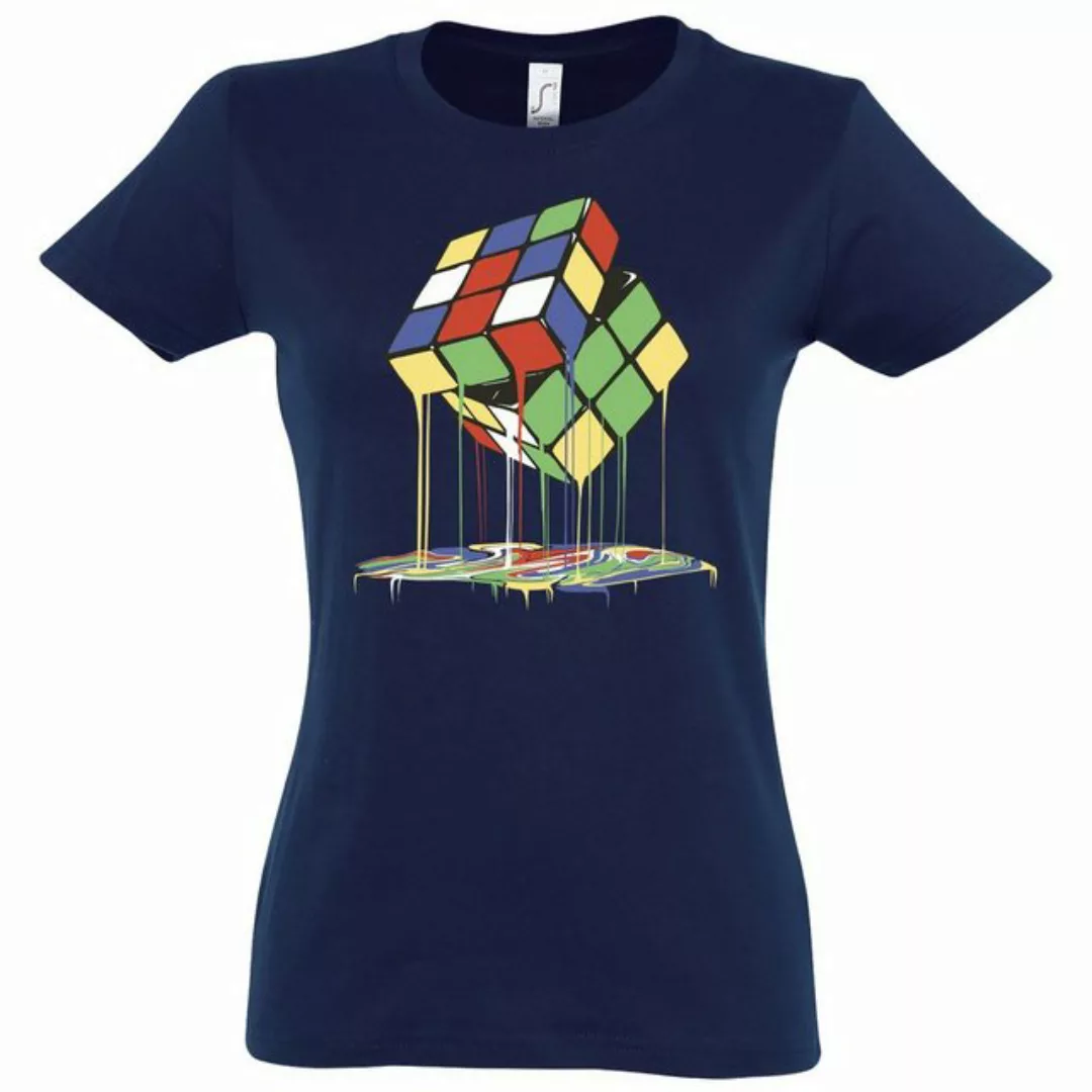 Youth Designz T-Shirt Magic Cube Melting Damen Shirt Mit modischem Print günstig online kaufen