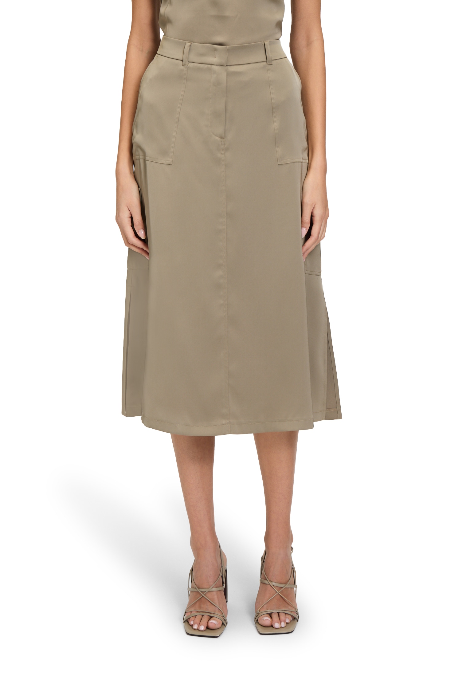 Betty Barclay Midirock "Betty Barclay Damen Satinrock mit aufgesetzten Tasc günstig online kaufen
