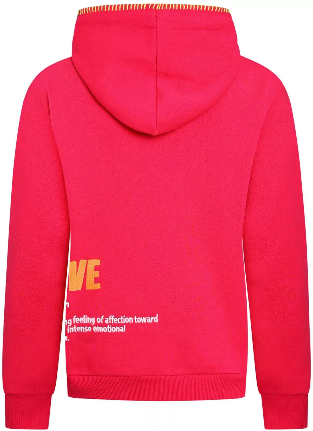 Zwillingsherz Sweatshirt mit Kapuze, großer Frontprint, neonfarben günstig online kaufen
