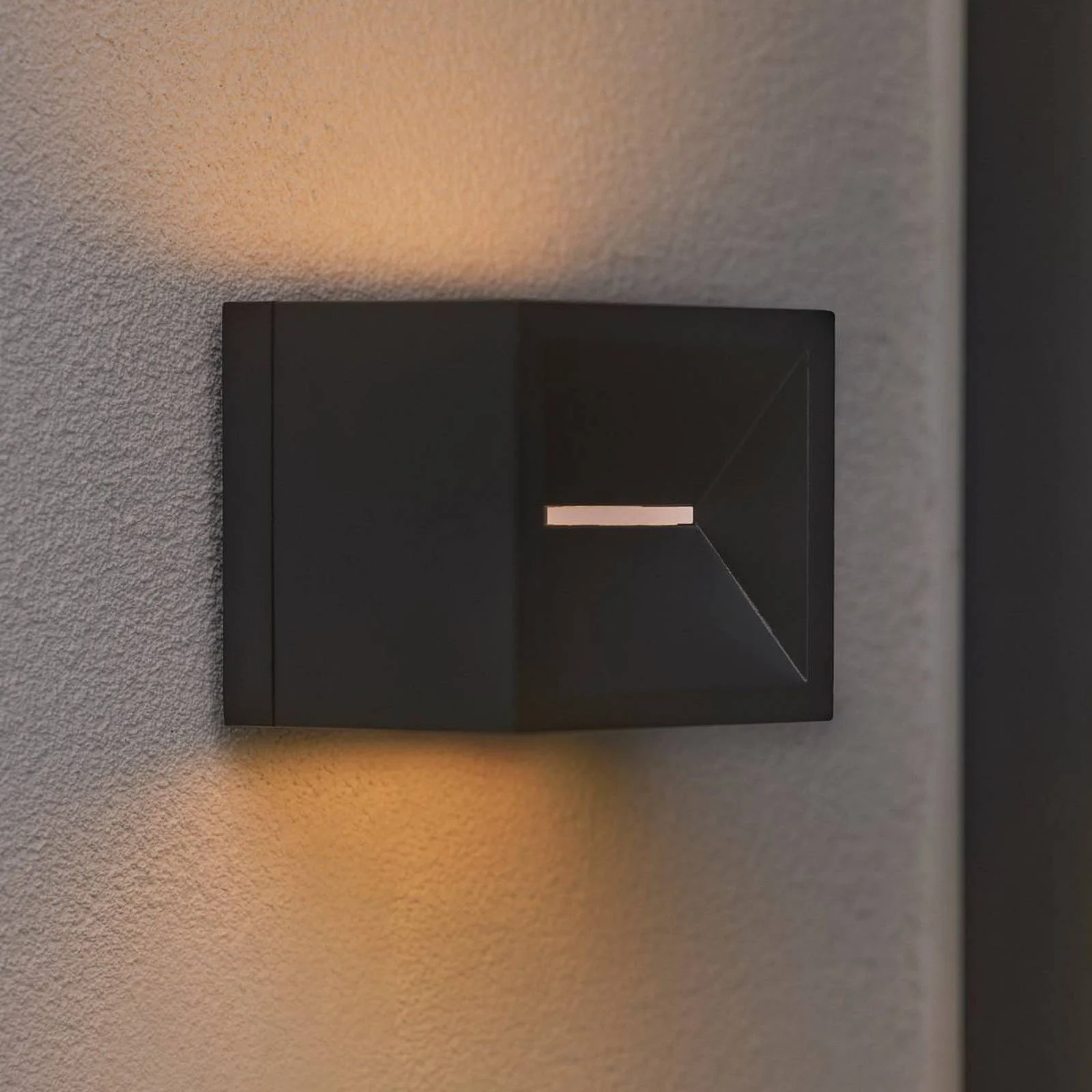 LED Wandleuchte Rivo in Schwarz-matt 2x 4W 240lm IP54 günstig online kaufen