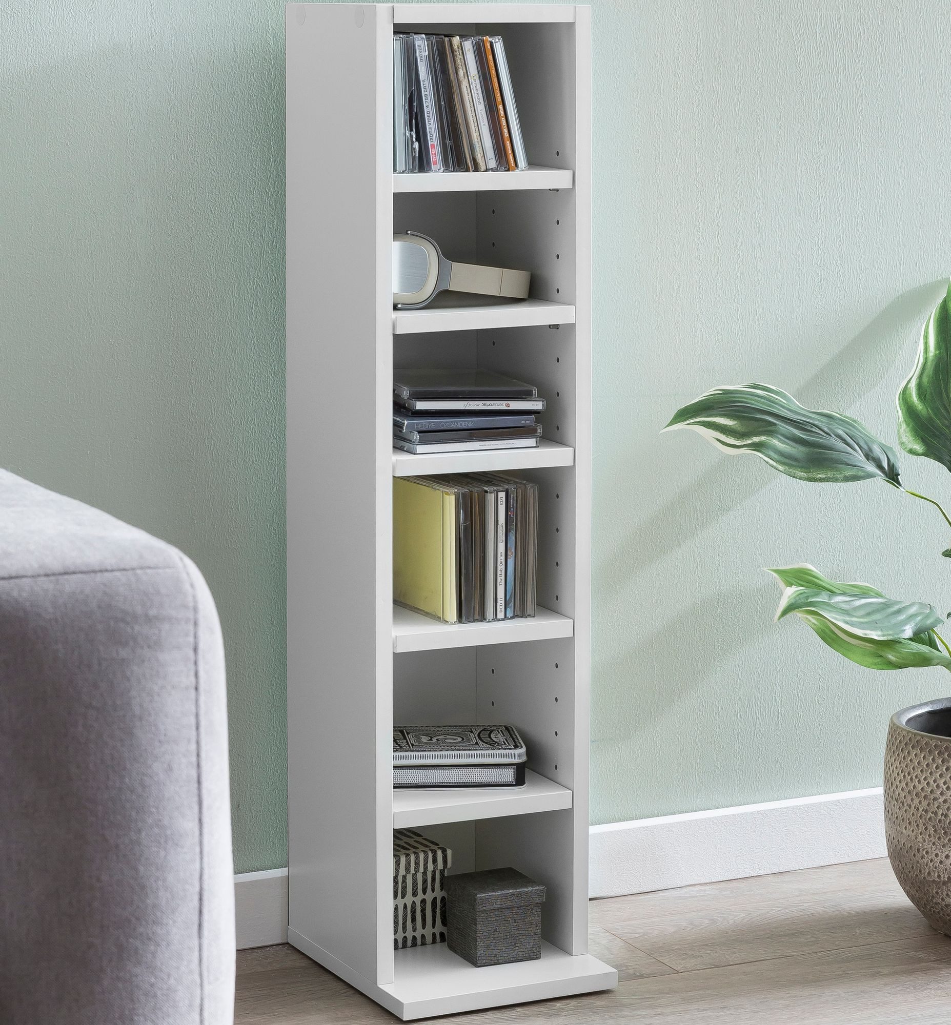 Wohnling Bücherregal WL5.336, Weiß 21x91x25,5 cm, günstig online kaufen