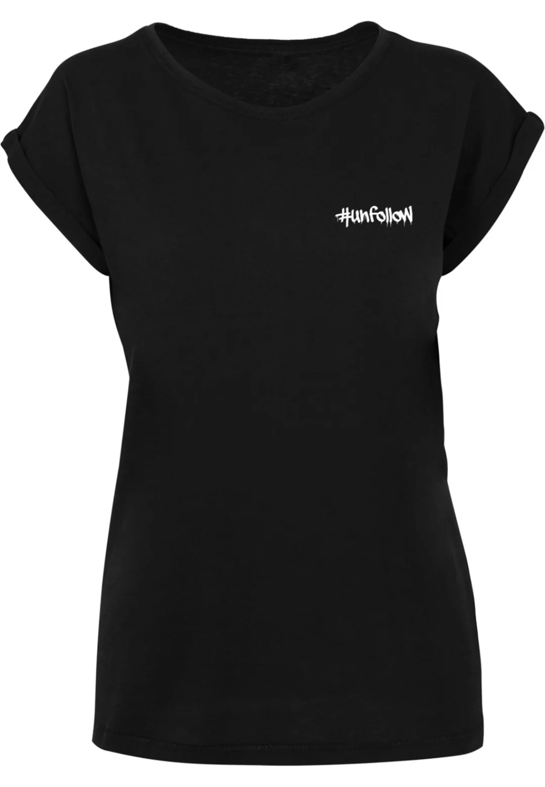 Merchcode T-Shirt "Merchcode Damen Ladies Unfollow Extended Shoulder Tee" günstig online kaufen