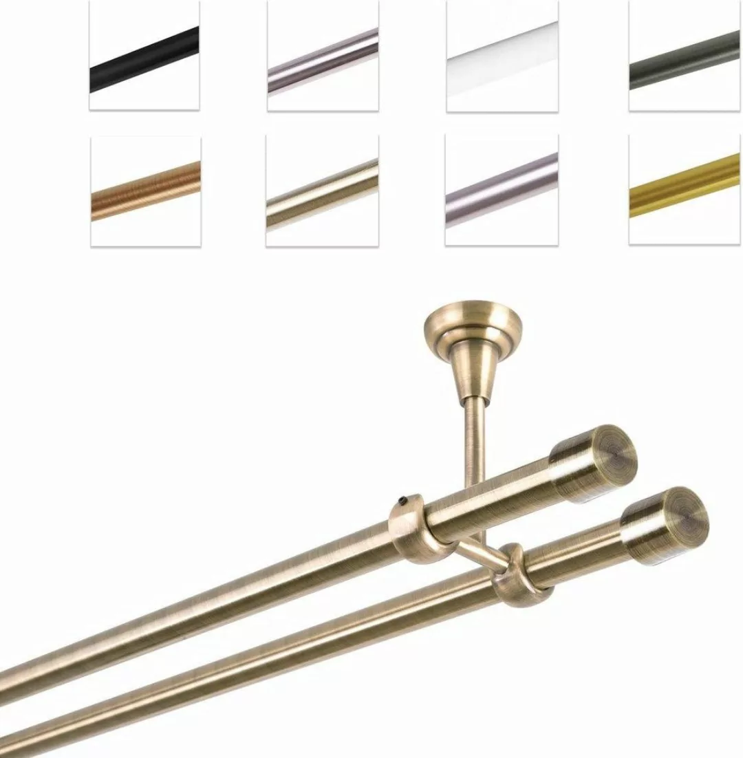 MDEKOR Gardinenstange Vorhangstange 19mm, 2-läufig, kürzbar, günstig online kaufen