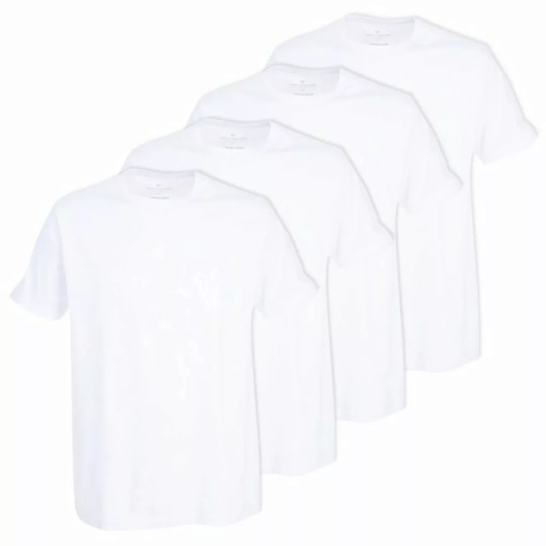 TOM TAILOR T-Shirt Herren T-Shirt, 4er Pack - Lucky T, Halbarm, (Packung, 4 günstig online kaufen