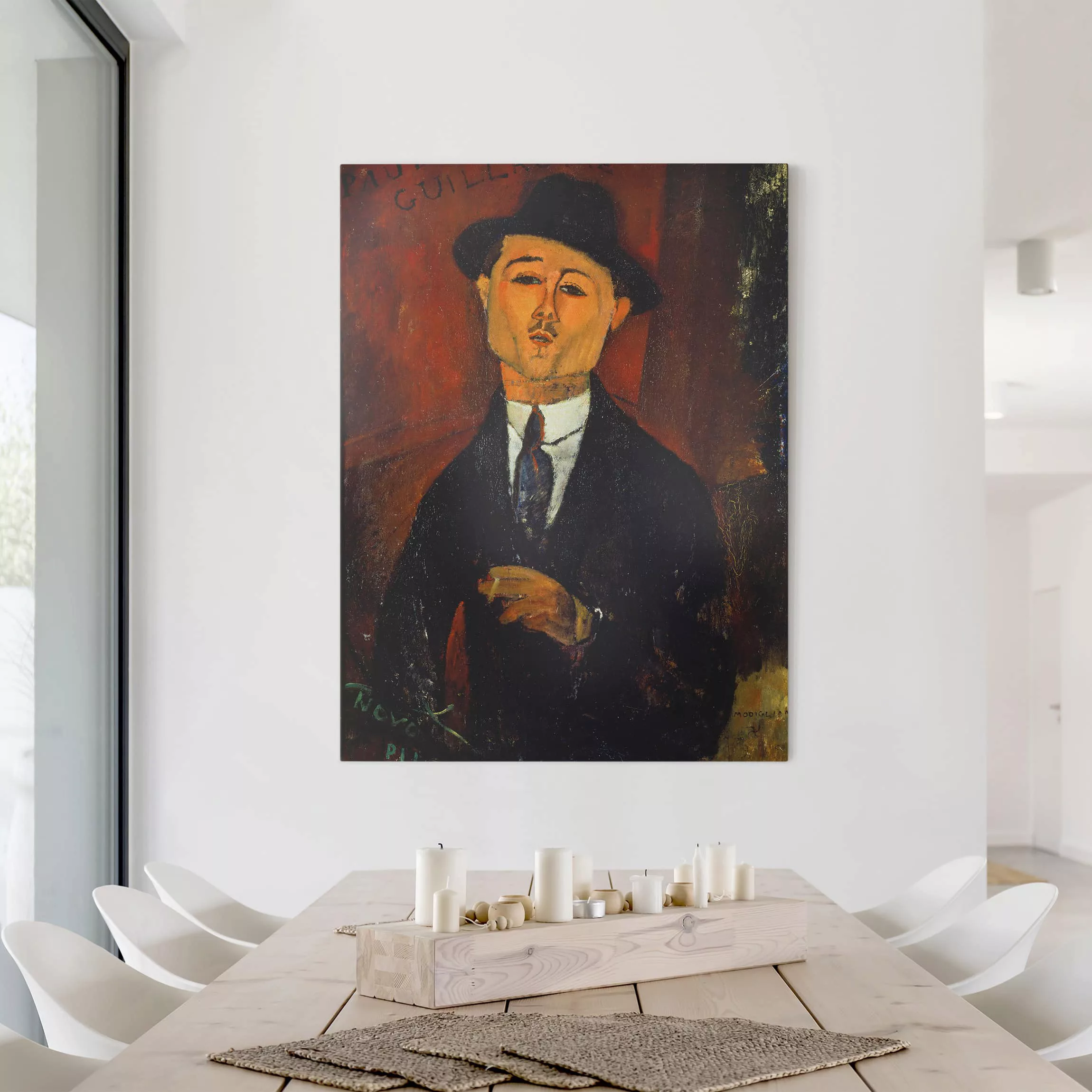 Leinwandbild Kunstdruck - Hochformat Amedeo Modigliani - Bildnis Paul Guill günstig online kaufen