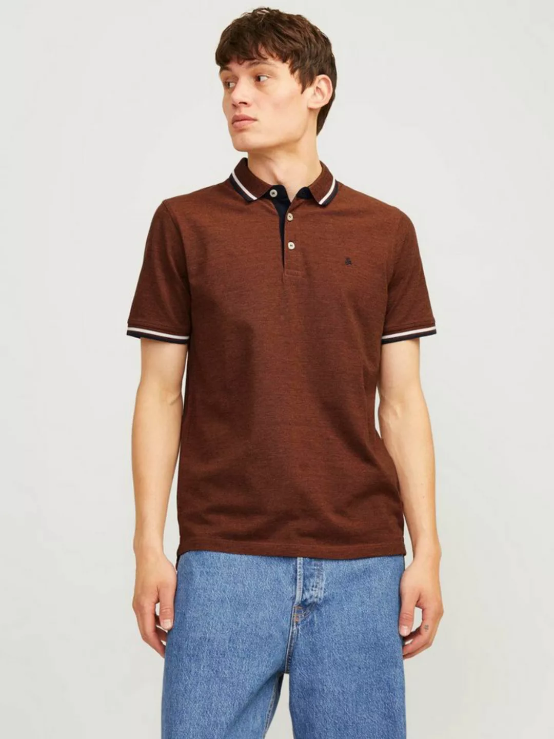 Jack & Jones Poloshirt JJEPAULOS POLO SS NOOS mit Logo Stickerei günstig online kaufen