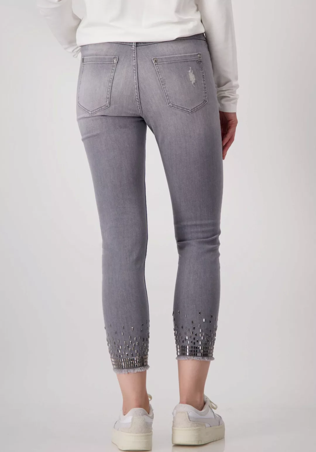 Monari Röhrenjeans, mit Glitzersteinchen günstig online kaufen