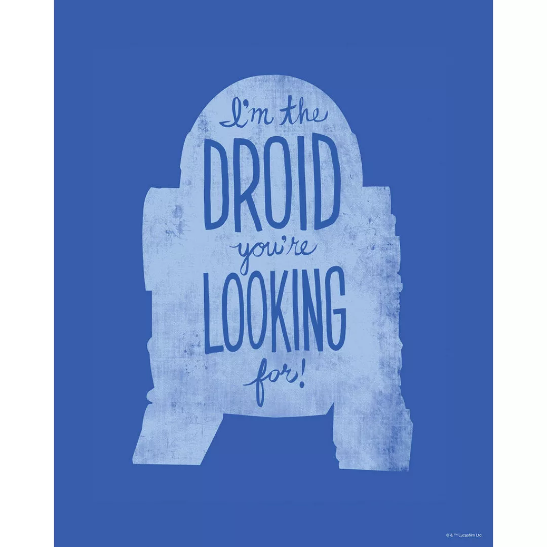 Disney Poster R2D2 Quotes Blau 40 x 50 cm 612172 günstig online kaufen