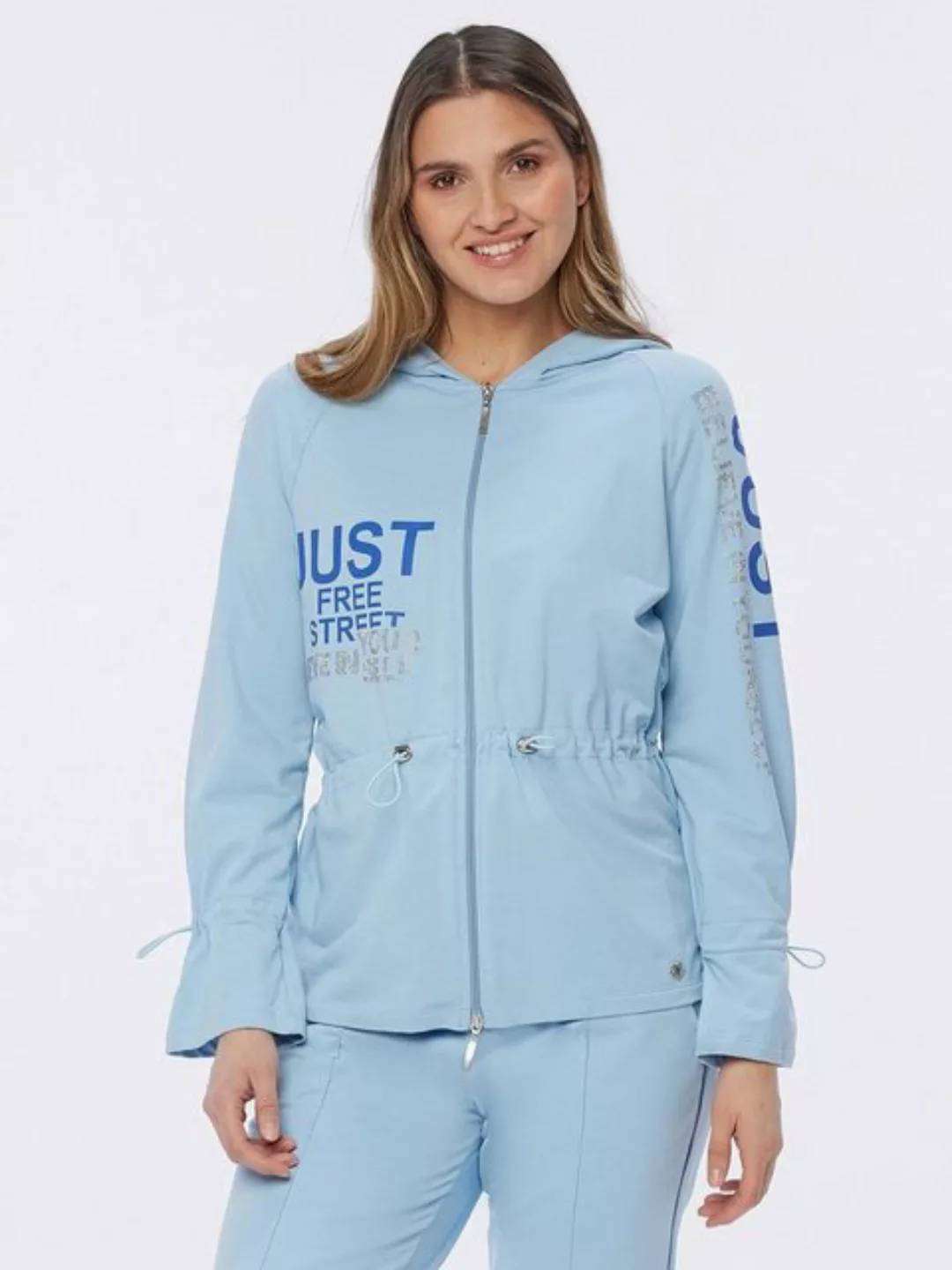 MONACO blue WEEKEND Outdoorjacke Kapuzensweatjacke figurumspielend mit Refl günstig online kaufen