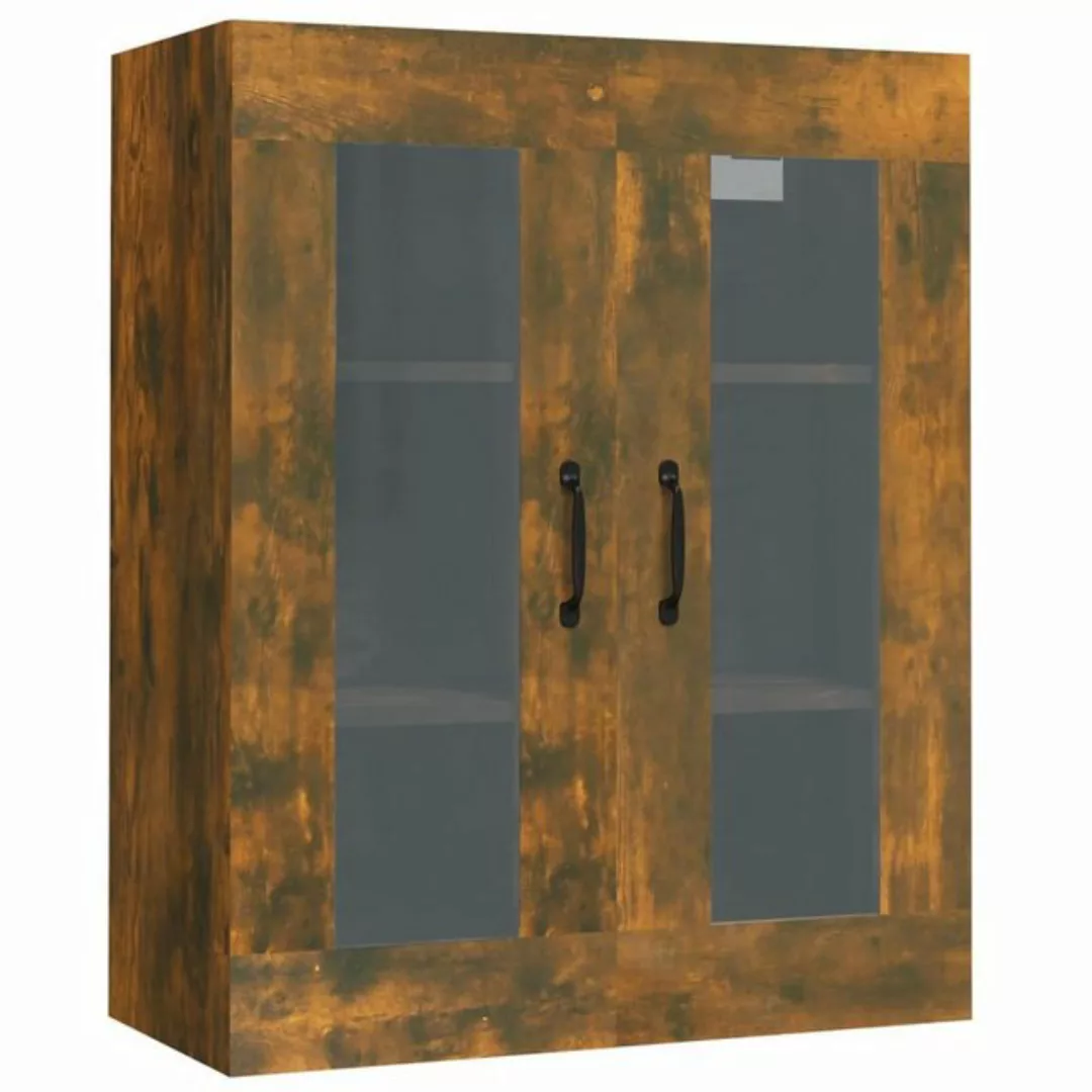 vidaXL Hängeschrank Hängeschrank Räuchereiche 69,5x34x90 cm Glas Vitrine günstig online kaufen