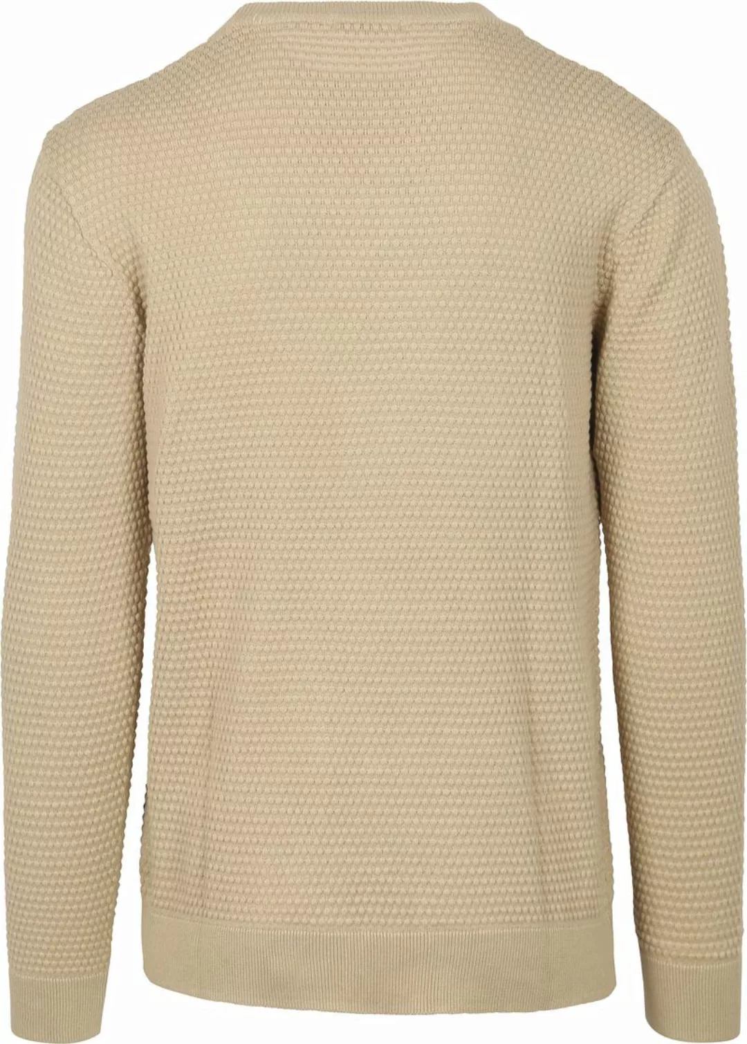 Knowledge Cotton Apparel Pullover Bubble Knit Beige - Größe M günstig online kaufen