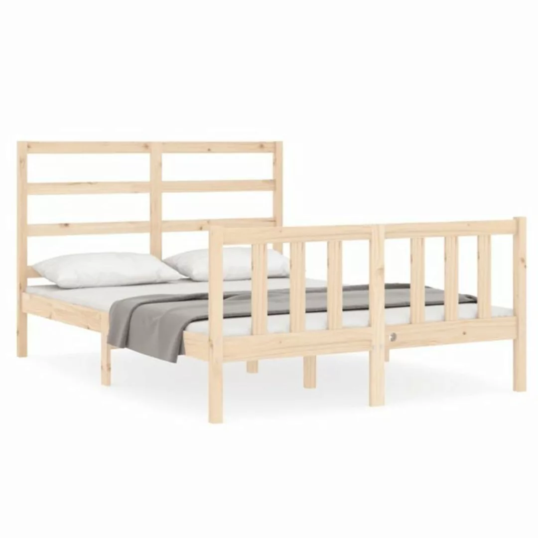 furnicato Bett Massivholzbett mit Kopfteil 140x190 cm günstig online kaufen