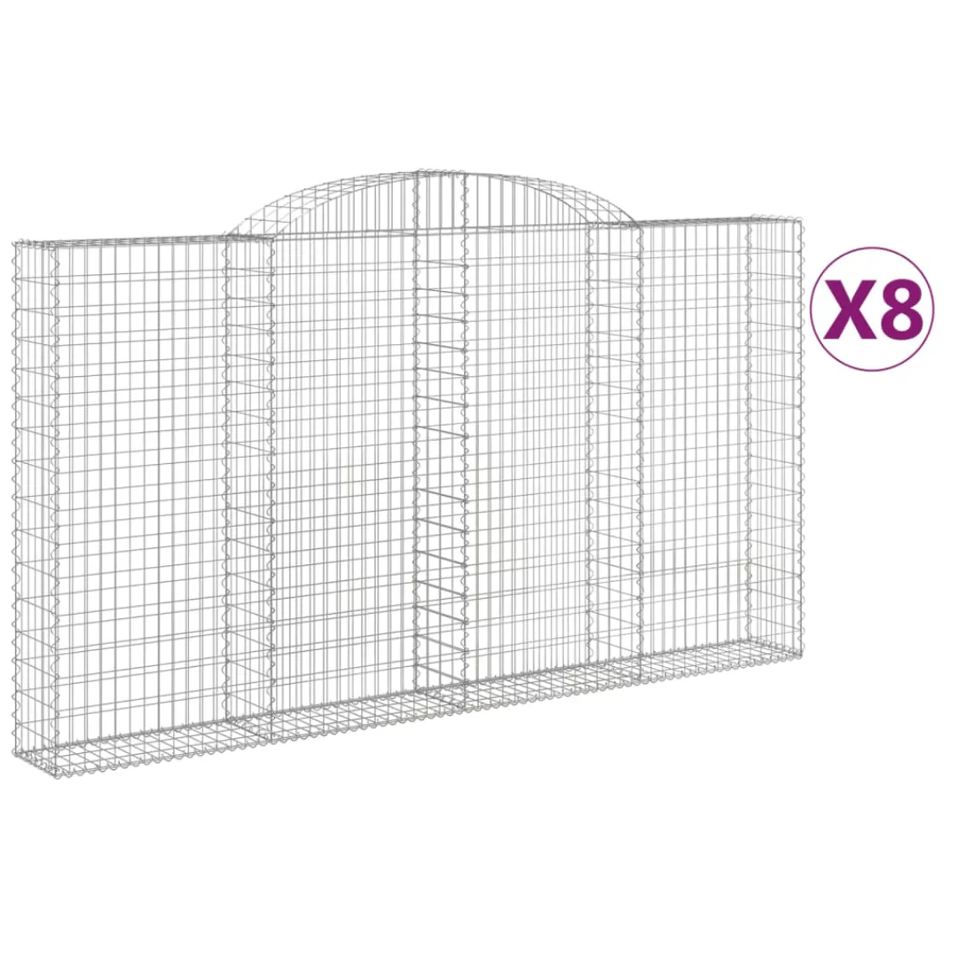 Vidaxl Gabionen Mit Hochbogen 8 Stk. 300x30x160/180cm Verzinktes Eisen günstig online kaufen