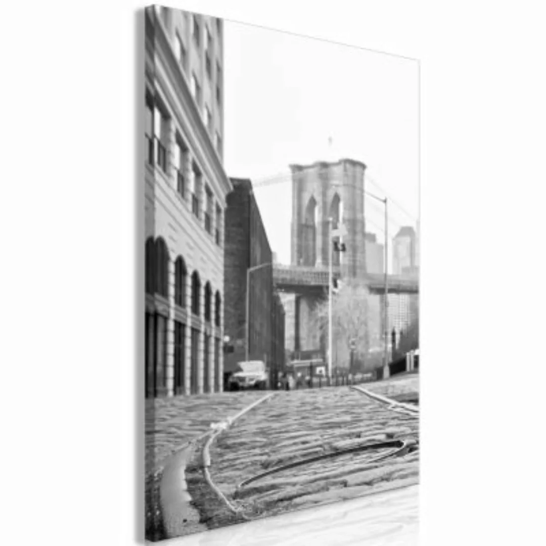artgeist Wandbild Brooklyn Bridge (1 Part) Vertical schwarz/weiß Gr. 40 x 6 günstig online kaufen