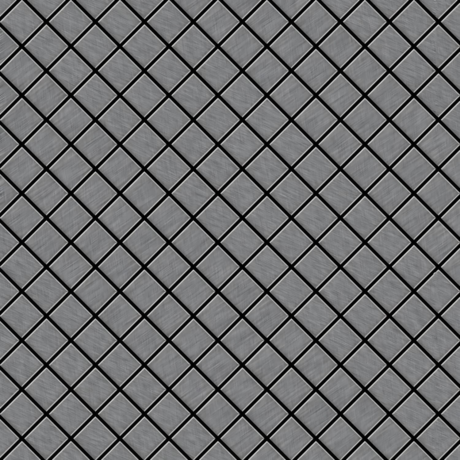 ALLOY Mosaik Fliese Massiv Metall Edelstahl Gebürstet Grau 1,6mm Stark Diam günstig online kaufen