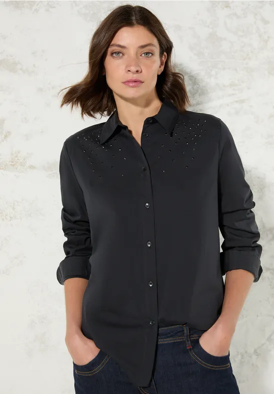 Bluse mit Glitzer-Details günstig online kaufen