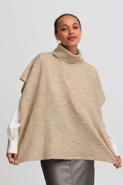 b.young Strickpullover BYVIKSI PONCHO 1 - schöner Rollkragenponcho günstig online kaufen