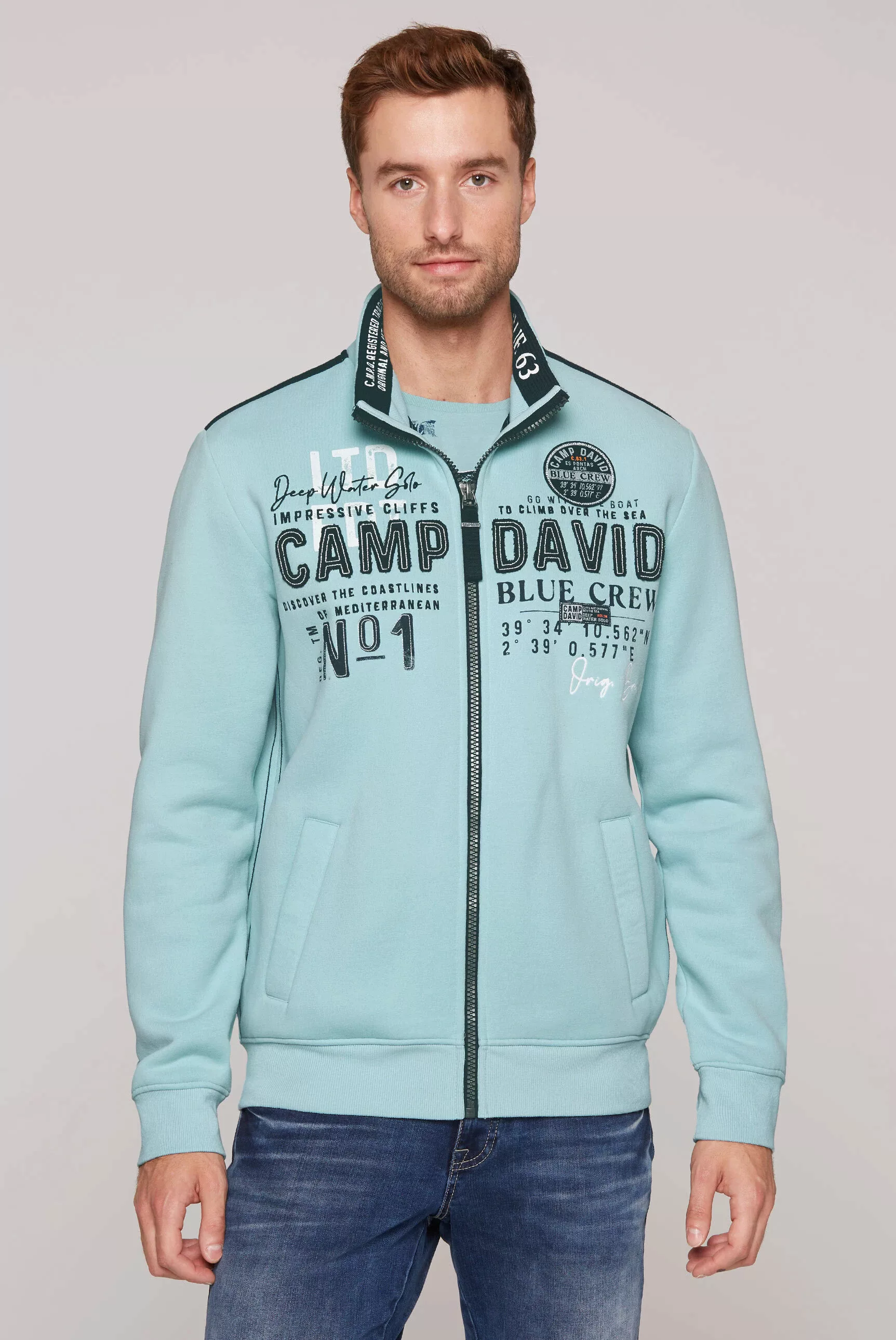 CAMP DAVID Sweatjacke, mit Stehkragen günstig online kaufen