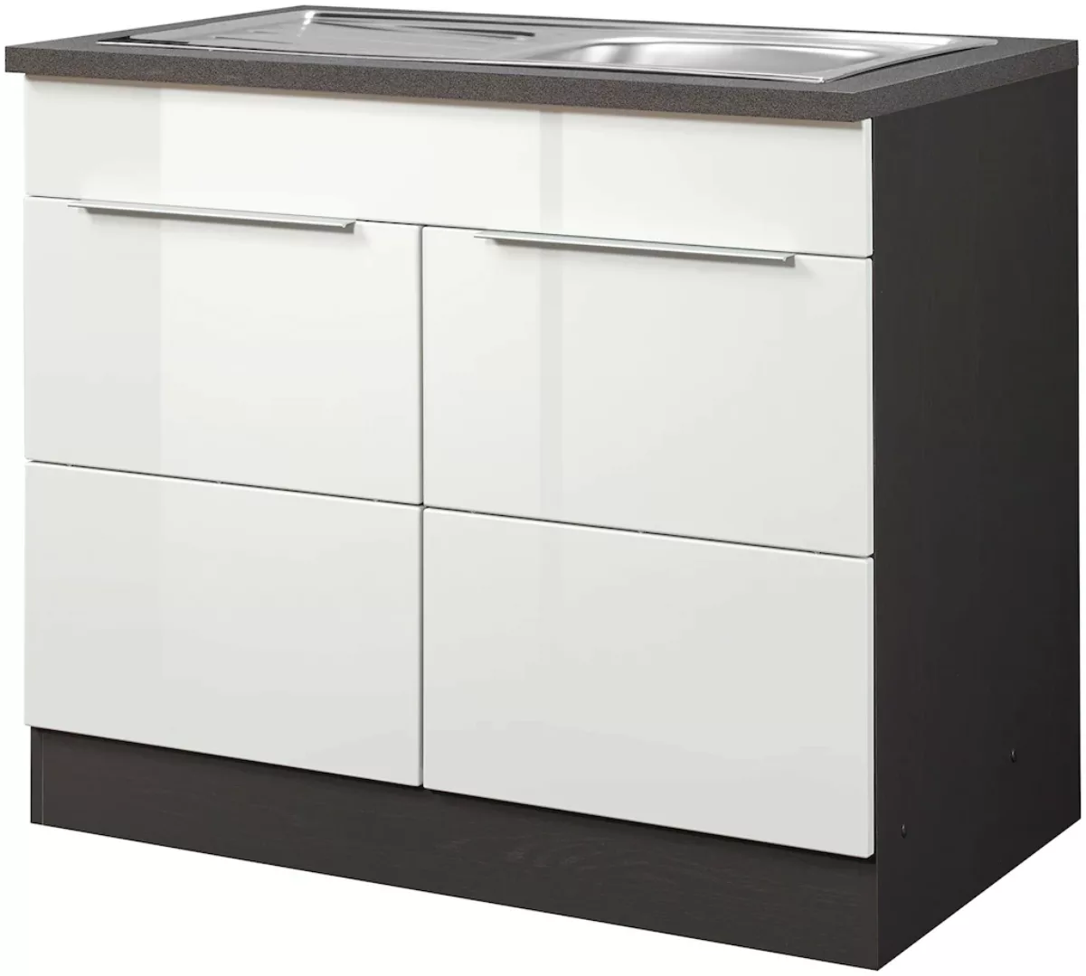 KOCHSTATION Spülenschrank "KS-Brindisi", 100 cm breit, inklusive Einbauspül günstig online kaufen