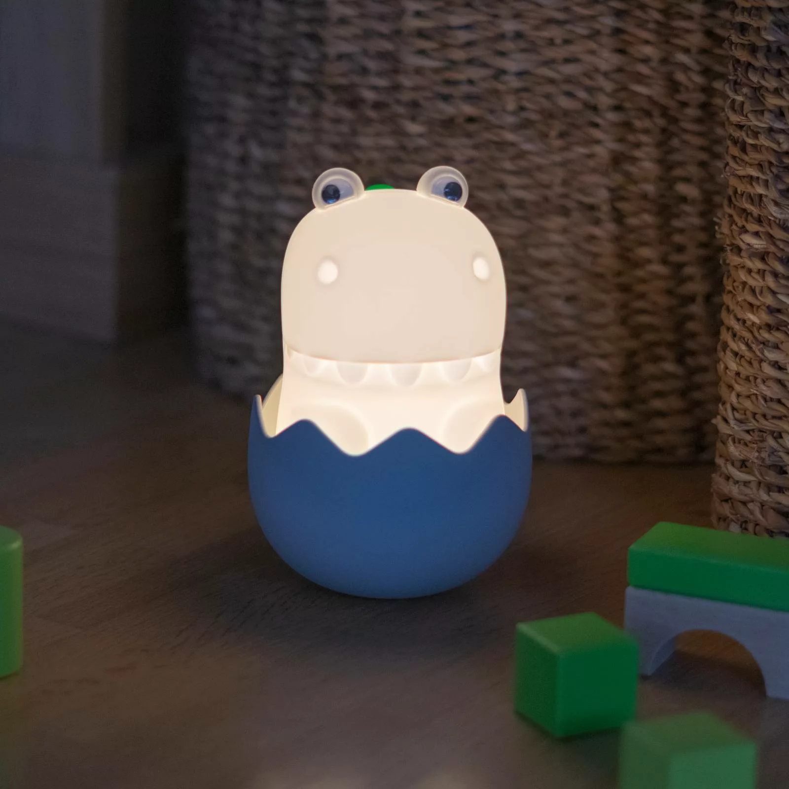 LED-Akku-Nachttischleuchte Diggy Dino, USB, RGBW günstig online kaufen