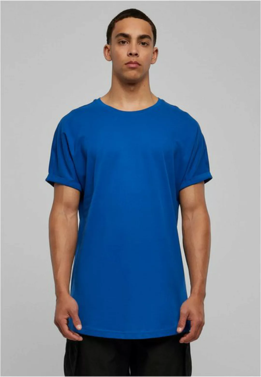 URBAN CLASSICS T-Shirt TB1561 - Long Shaped Turnup Tee sporty blue S günstig online kaufen