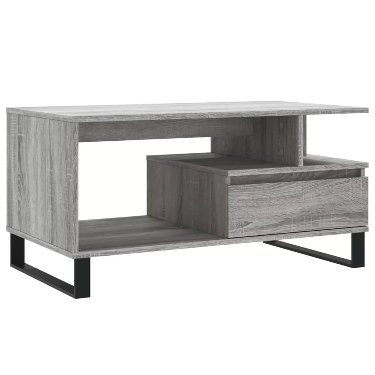 vidaXL Couchtisch Grau Sonoma 90x49x45 cm Holzwerkstoff Modell 2 günstig online kaufen