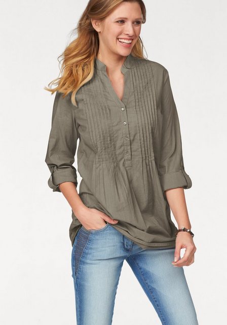 Aniston CASUAL Longbluse, mit dekorativer Biesenverarbeitung günstig online kaufen