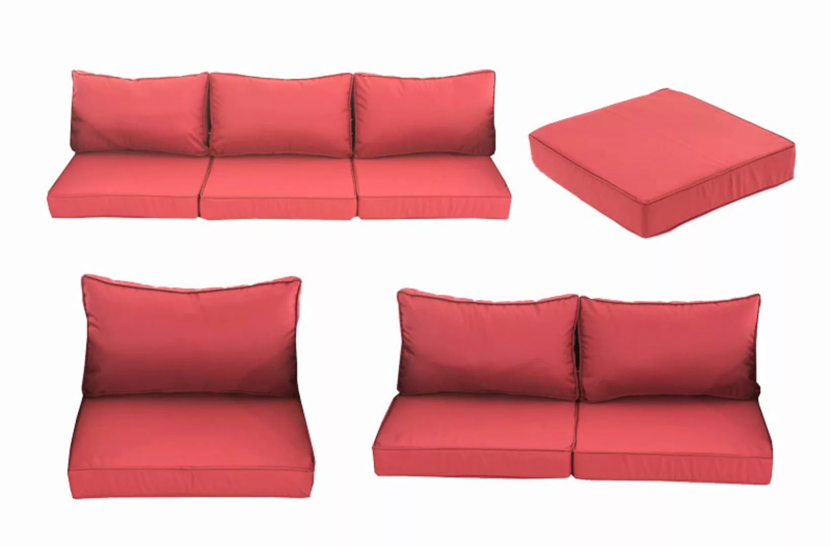 13er-Set Kissenbezüge Mandal  rubinrot günstig online kaufen