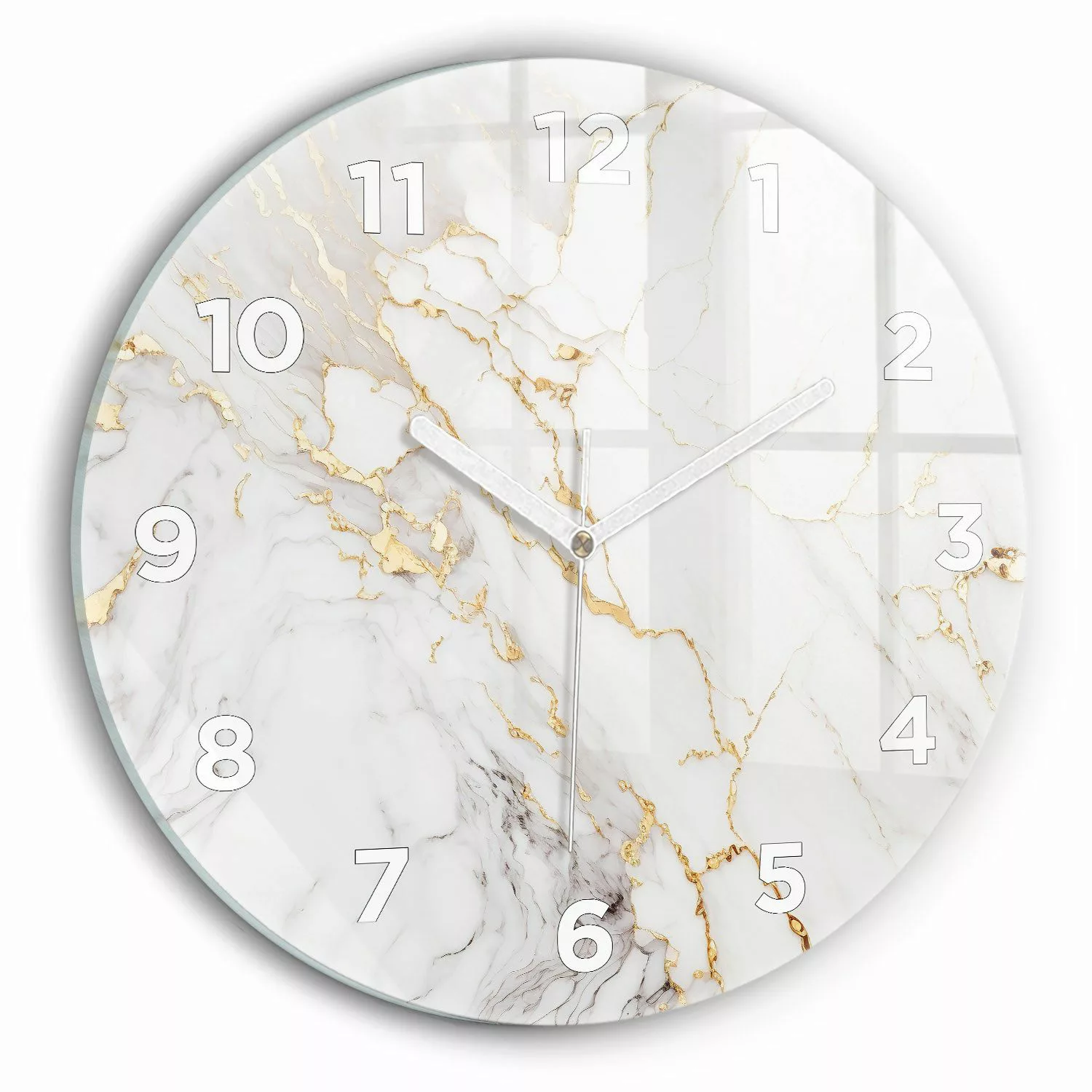 Tulup Wanduhr Glasuhr Marmor Dekorative Runde günstig online kaufen