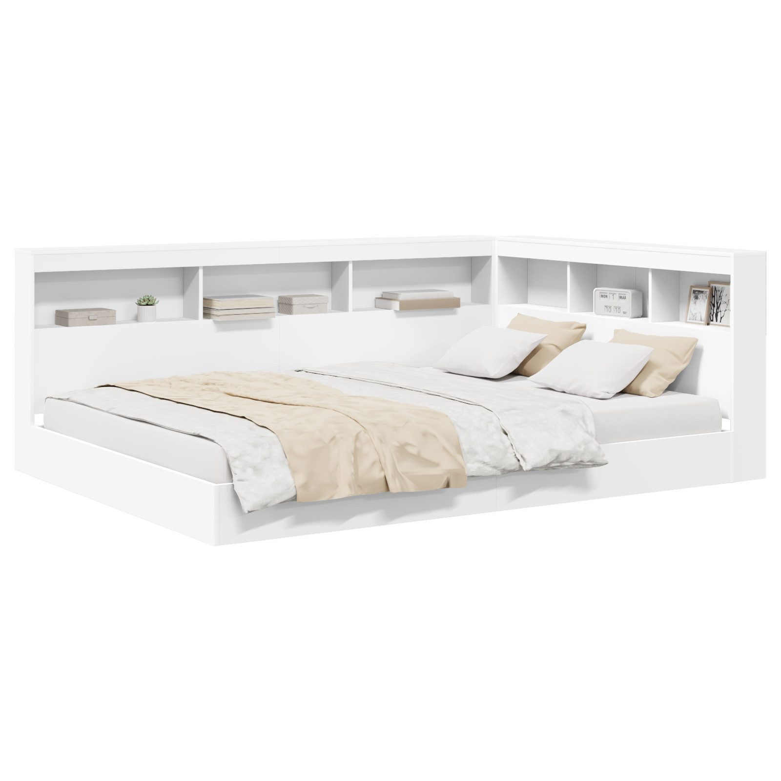 vidaXL Bett Bücherregal Bett 2 pcs günstig online kaufen