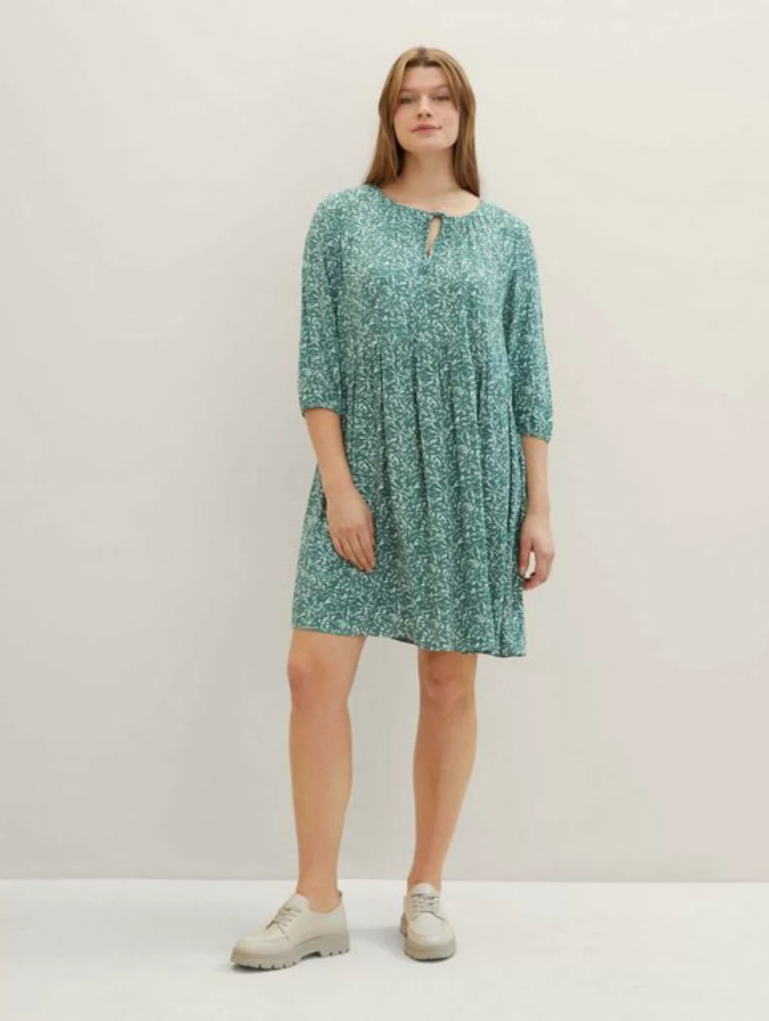 TOM TAILOR PLUS Sommerkleid Plus - Kleid mit Allover Print günstig online kaufen