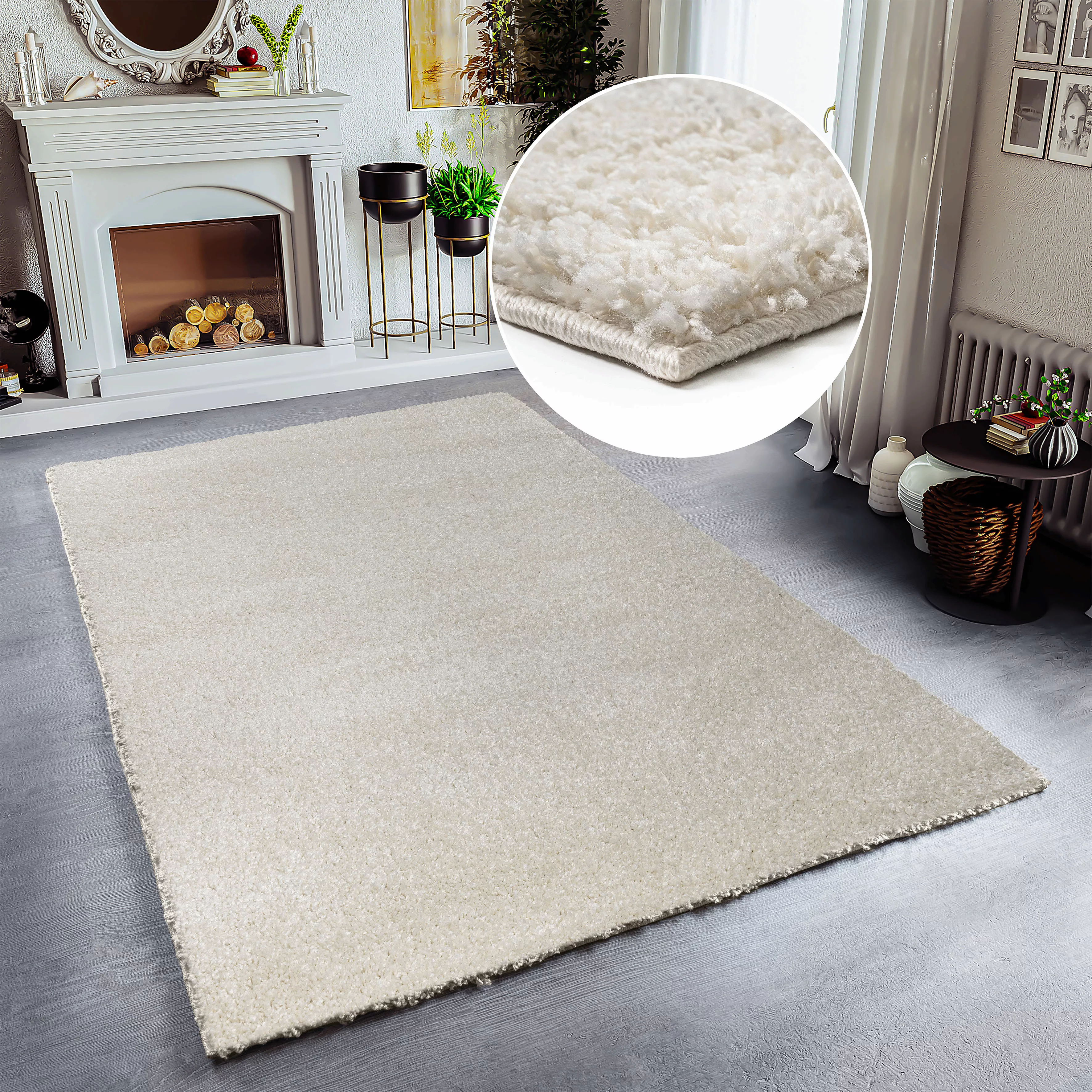 Home affaire Hochflor-Teppich »Shaggy 30«, rechteckig, 30 mm Höhe, Teppich, günstig online kaufen