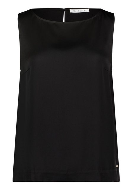 Betty&Co Blusentop Bluse Kurz ohne Arm, Black günstig online kaufen