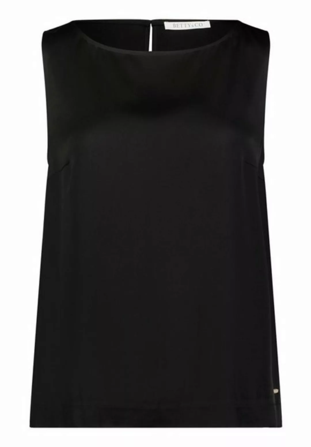 Betty&Co Blusentop Bluse Kurz ohne Arm, Black günstig online kaufen