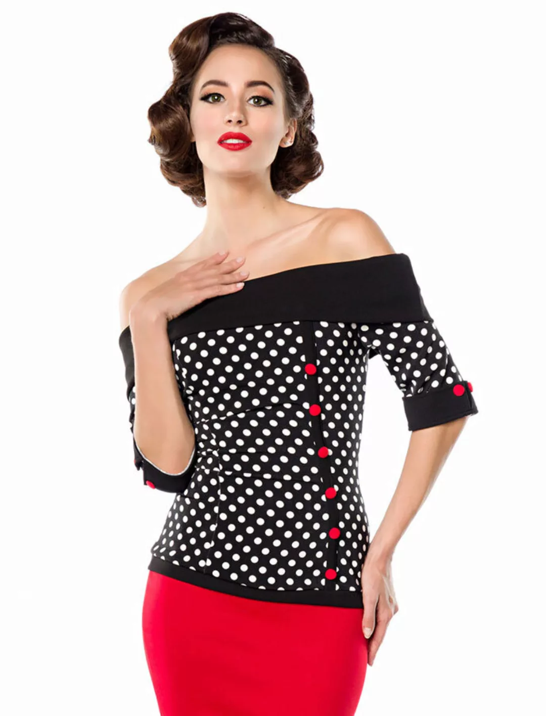 Dot Polka Jersey Top günstig online kaufen