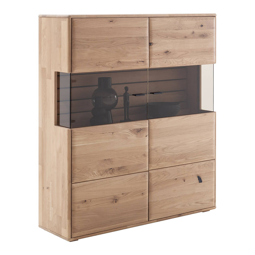 Highboard in Eiche massiv geölt GALWAY-05 günstig online kaufen