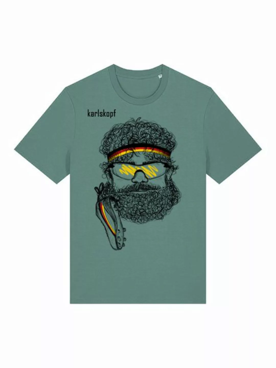 karlskopf Print-Shirt Rundhalsshirt Basic FUSSBALLER günstig online kaufen