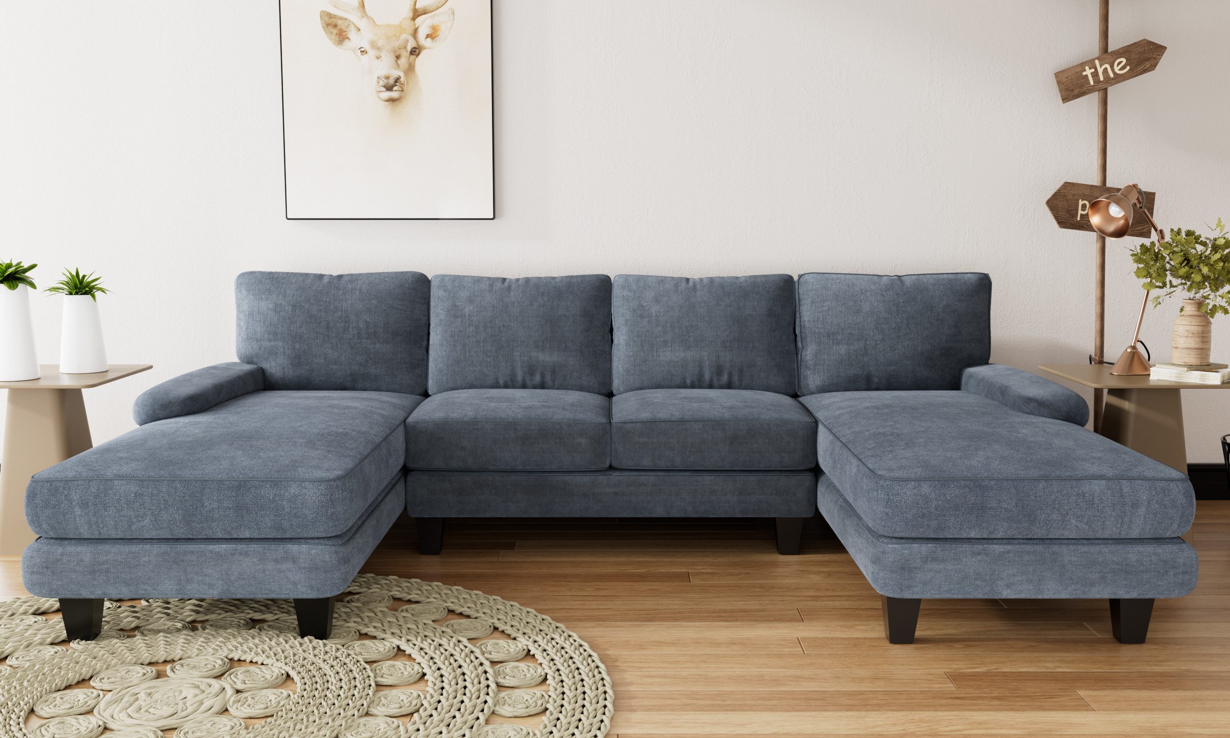 HOMALL Ecksofa Ecksofa mit Abnehmbarer Sofabezug, günstig online kaufen
